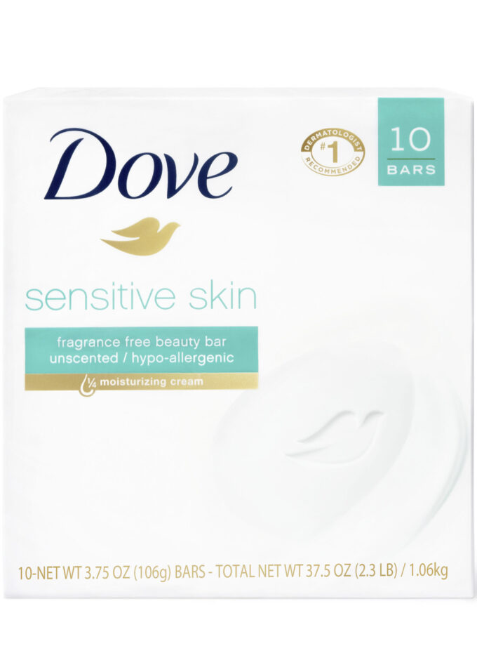 Dove Moisturizing Beauty Bar Sensitive Skin 3.75 oz 10 Bars