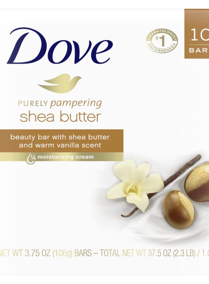 Dove Purely Pampering Beauty Bar Shea Butter 3.75 oz 10 Bars