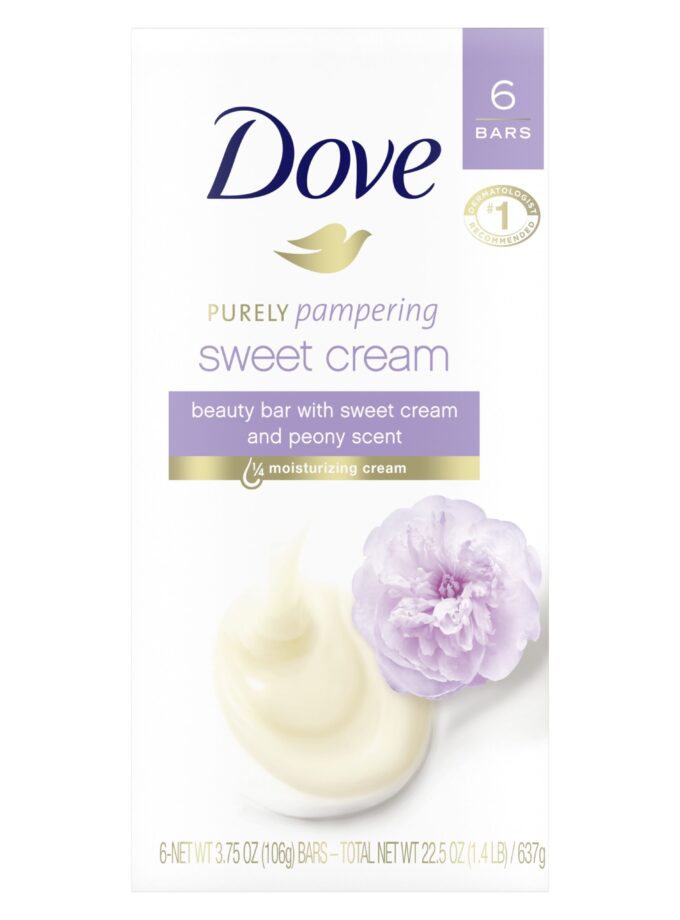 Dove Purely Pampering Beauty Bar Sweet Cream & Peony 3.75 oz 6 Bars