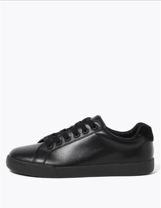 M&S Kids' Leather Freshfeet™ Trainers - Image 3