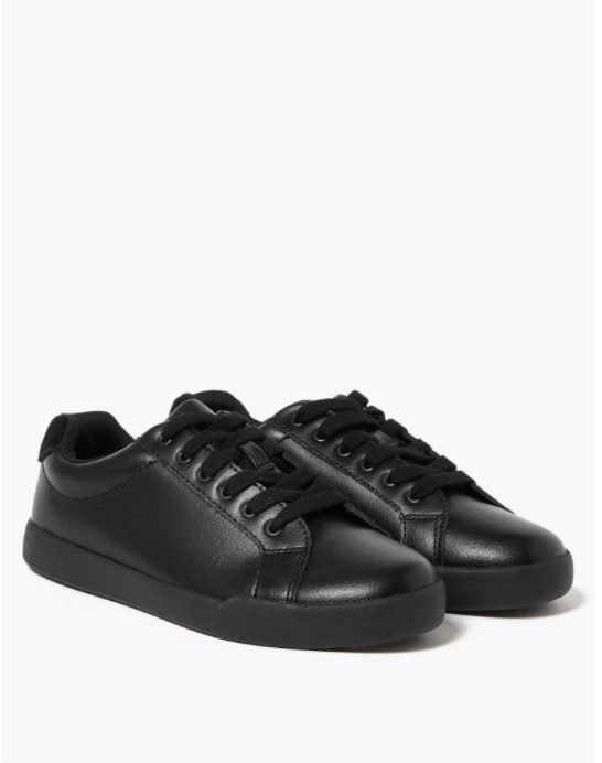 M&S Kids' Leather Freshfeetâ„¢ Trainers