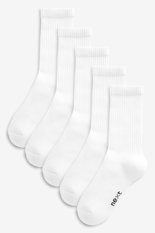 Next 5 Pack Cushioned Footbed Sport Socks, 7-10Y - Image 2