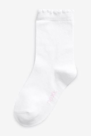 Next White 5 Pack Ankle Socks, 2.5-4y - Image 3