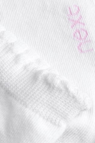 Next White 5 Pack Ankle Socks, 2.5-4y - Image 2