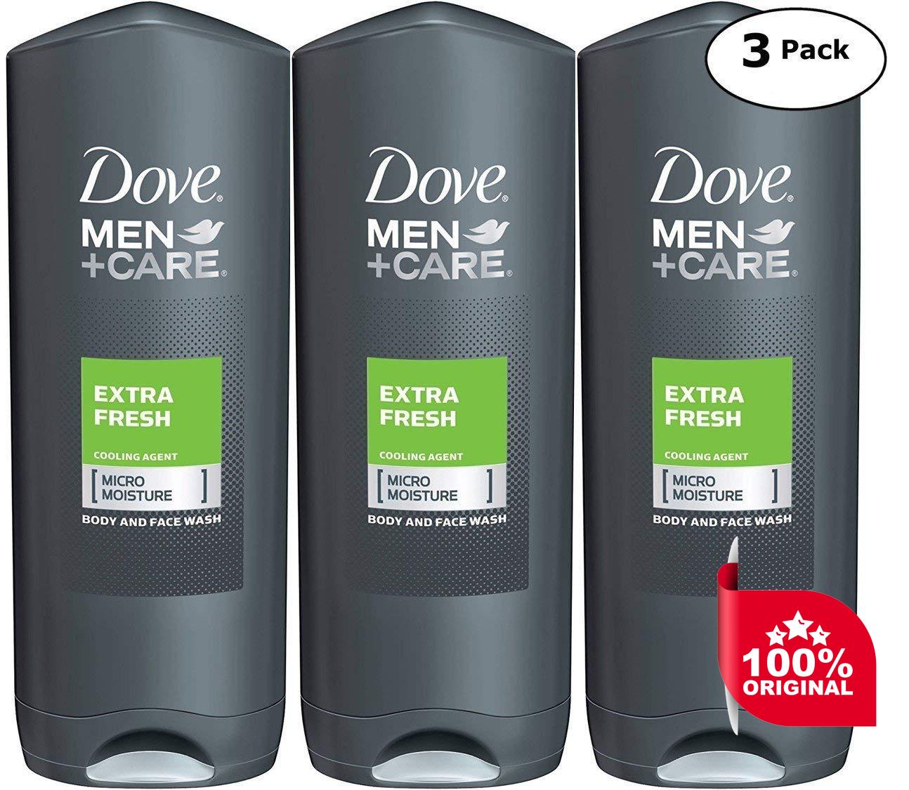 Dove Men Care Extra Fresh Body And Face Wash Pack of 3, (532 ml Each) - Image 3