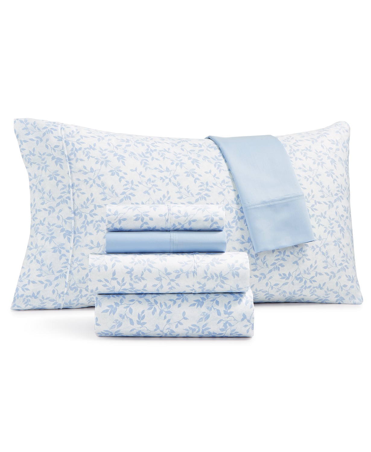 Sunham Norvara 500 Thread Count Sateen 6-Pc. King Sheet Set-blue