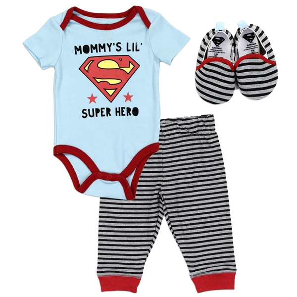 Superman Baby Boy 3PC Pant Set
