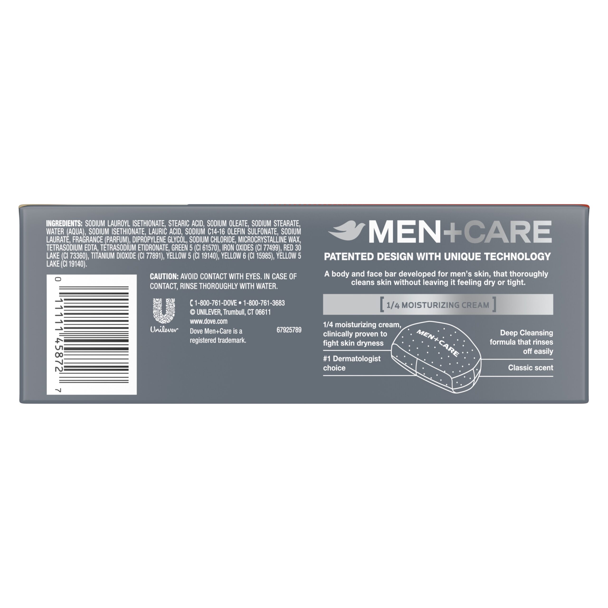 Dove Men+Care Men's Bar Soap Deep Clean 3.75 oz 10 Bars - Image 4