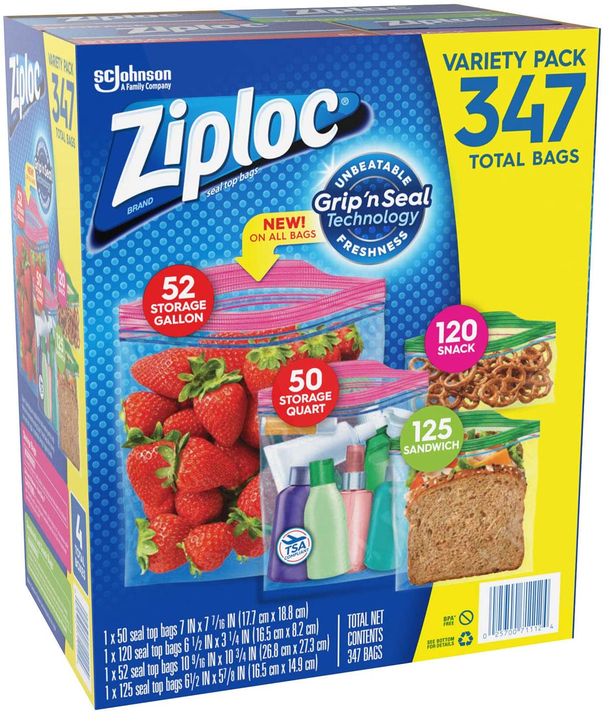 Ziploc Storage Bags, Various Sizes, 347 ct. - Image 2