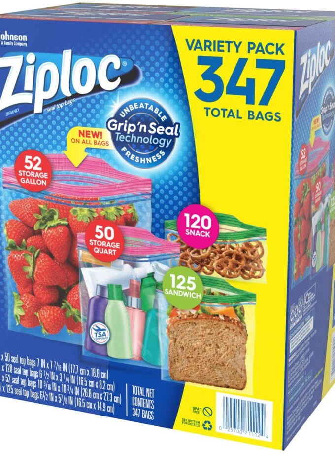 Ziploc Storage Bags, Various Sizes, 347 ct.