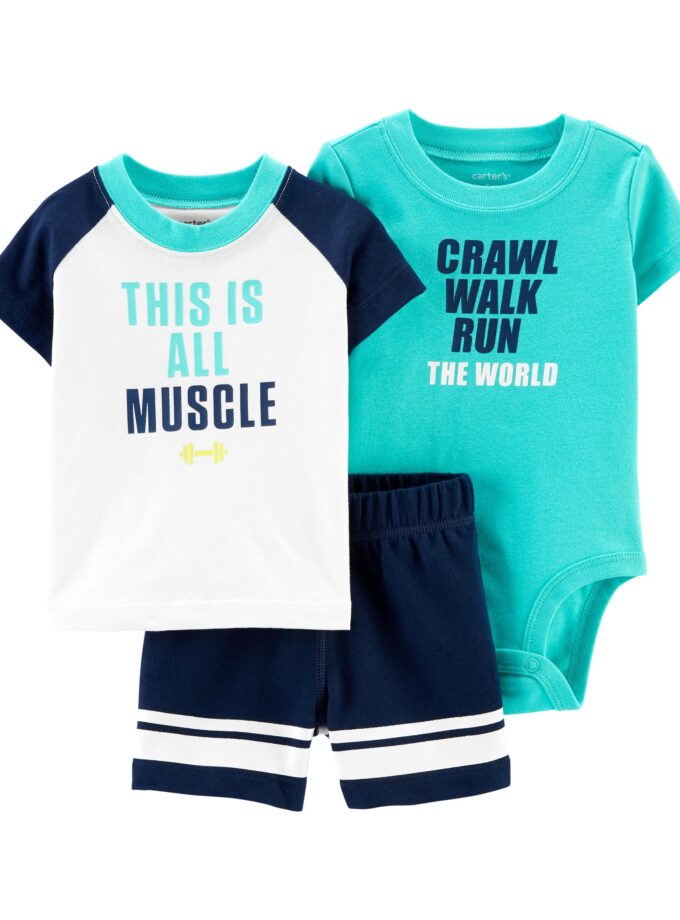 3-Piece Muscle Little Short Set -6M