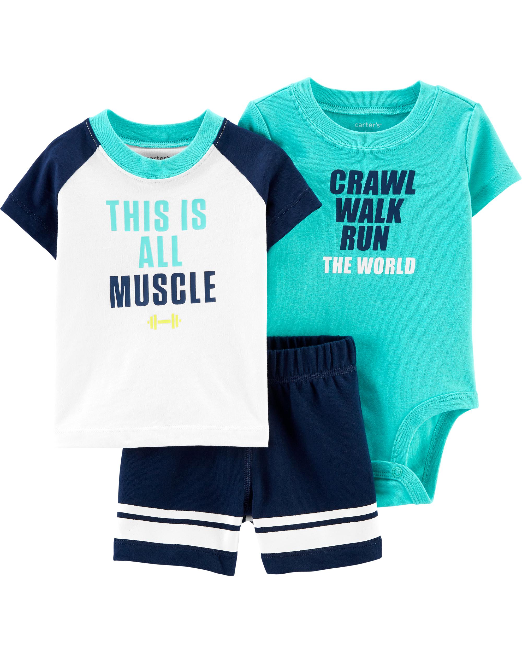 3-Piece Muscle Little Short Set -6M