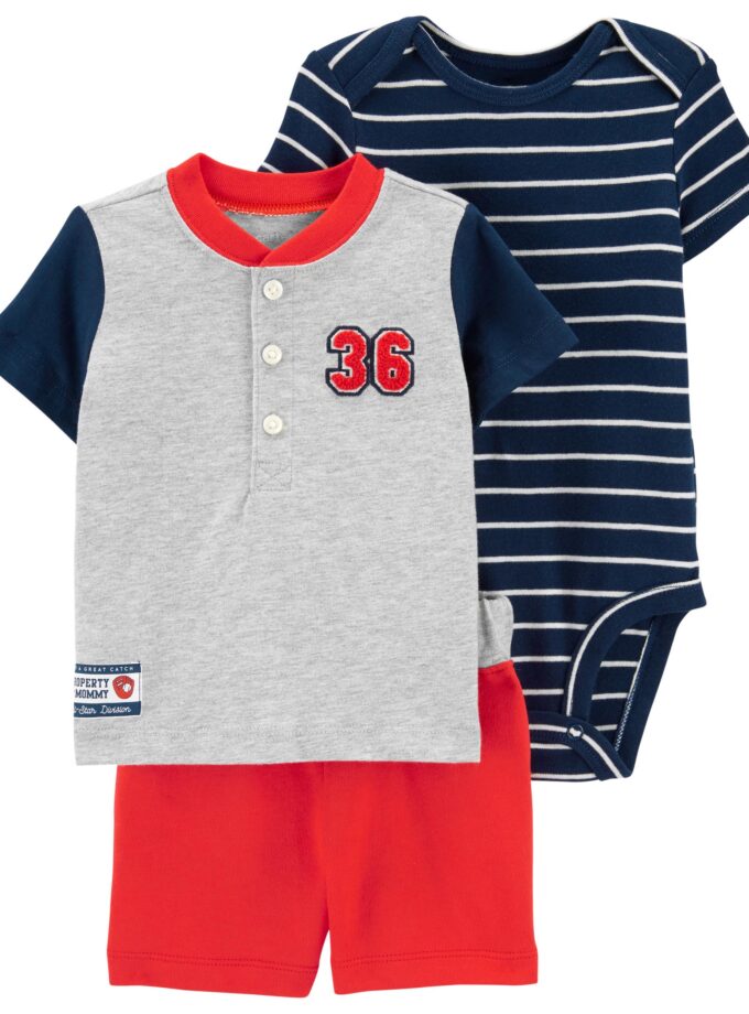 3-Piece basetball Little Short Set -18M