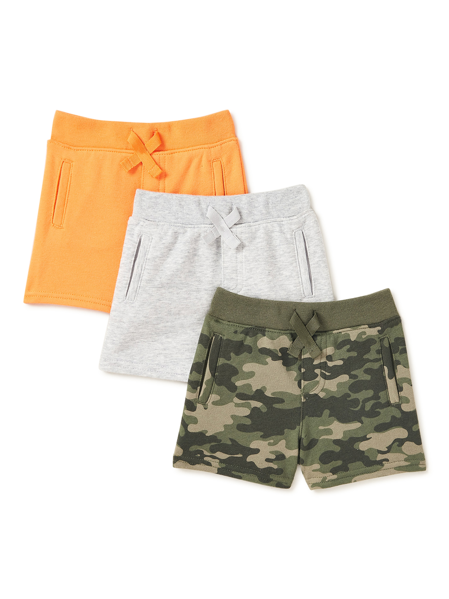 Garanimals Baby Boy French Terry Shorts, 3-Pack