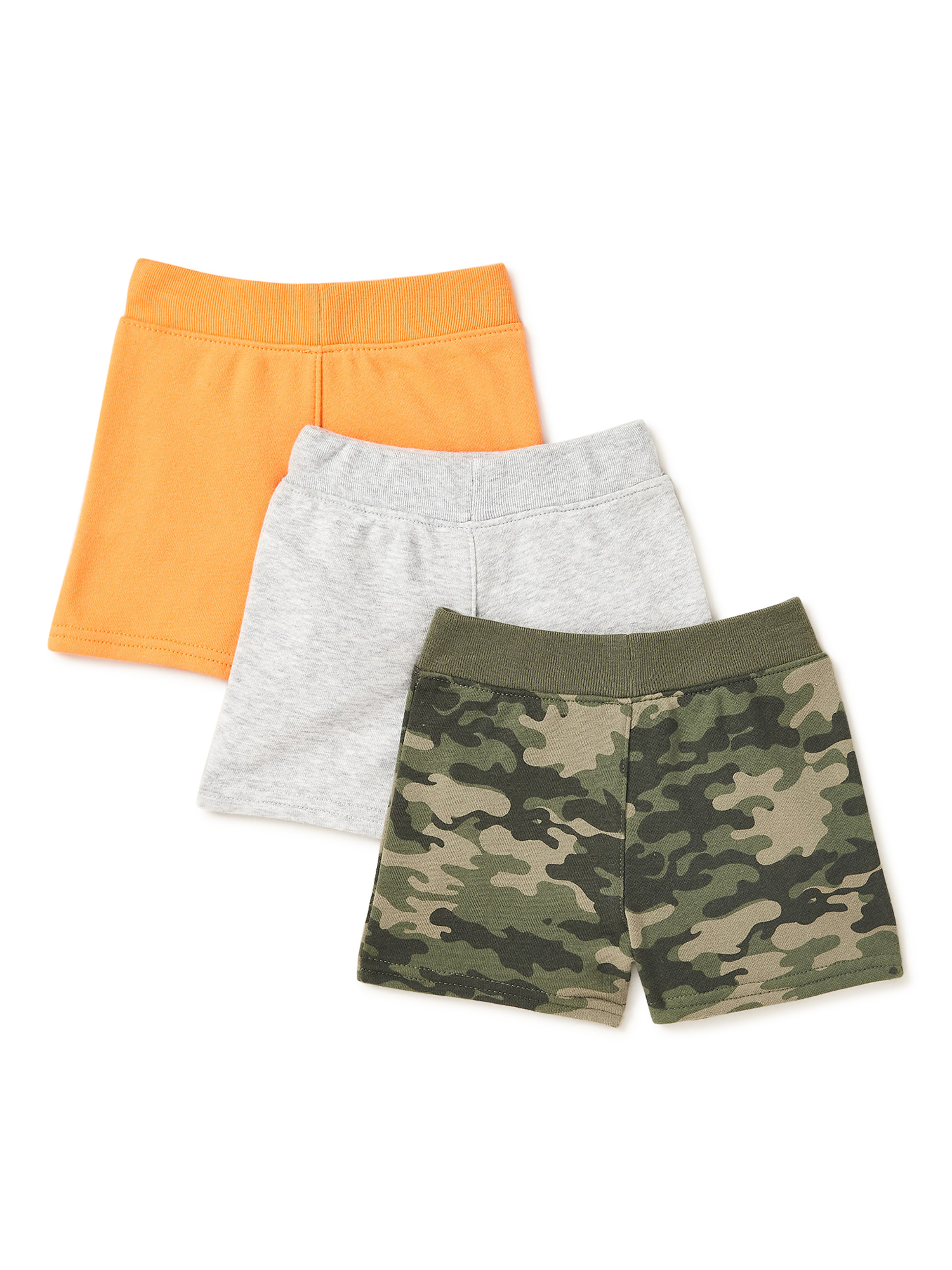 Garanimals Baby Boy French Terry Shorts, 3-Pack - Image 2