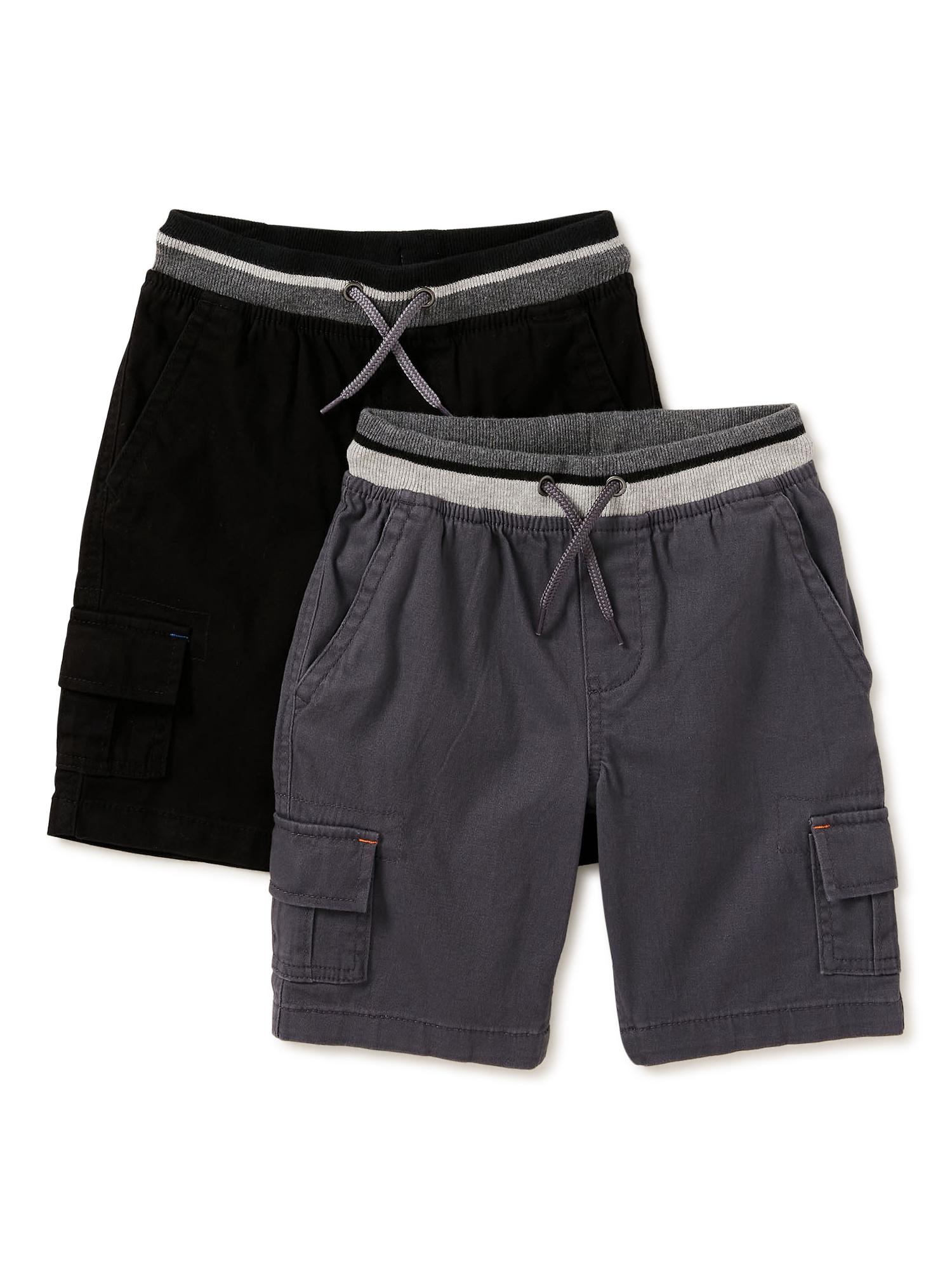 Wonder Nation Boys Cargo Shorts, 2-Pack