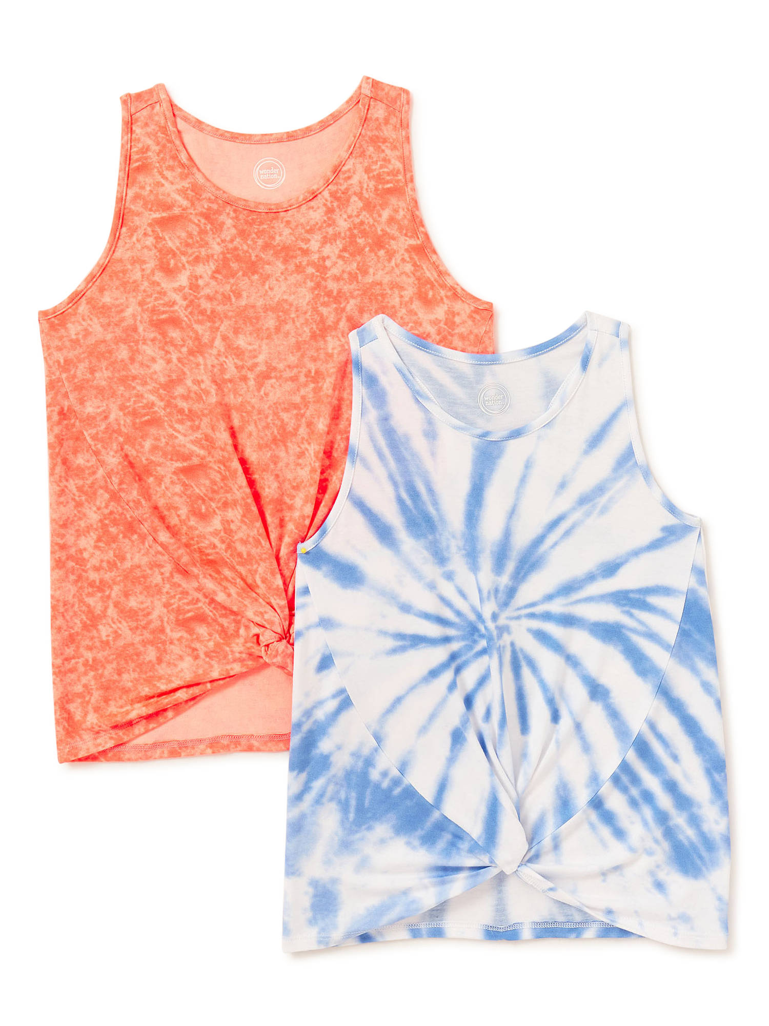 Wonder Nation Girls Twist-Front Tank Tops