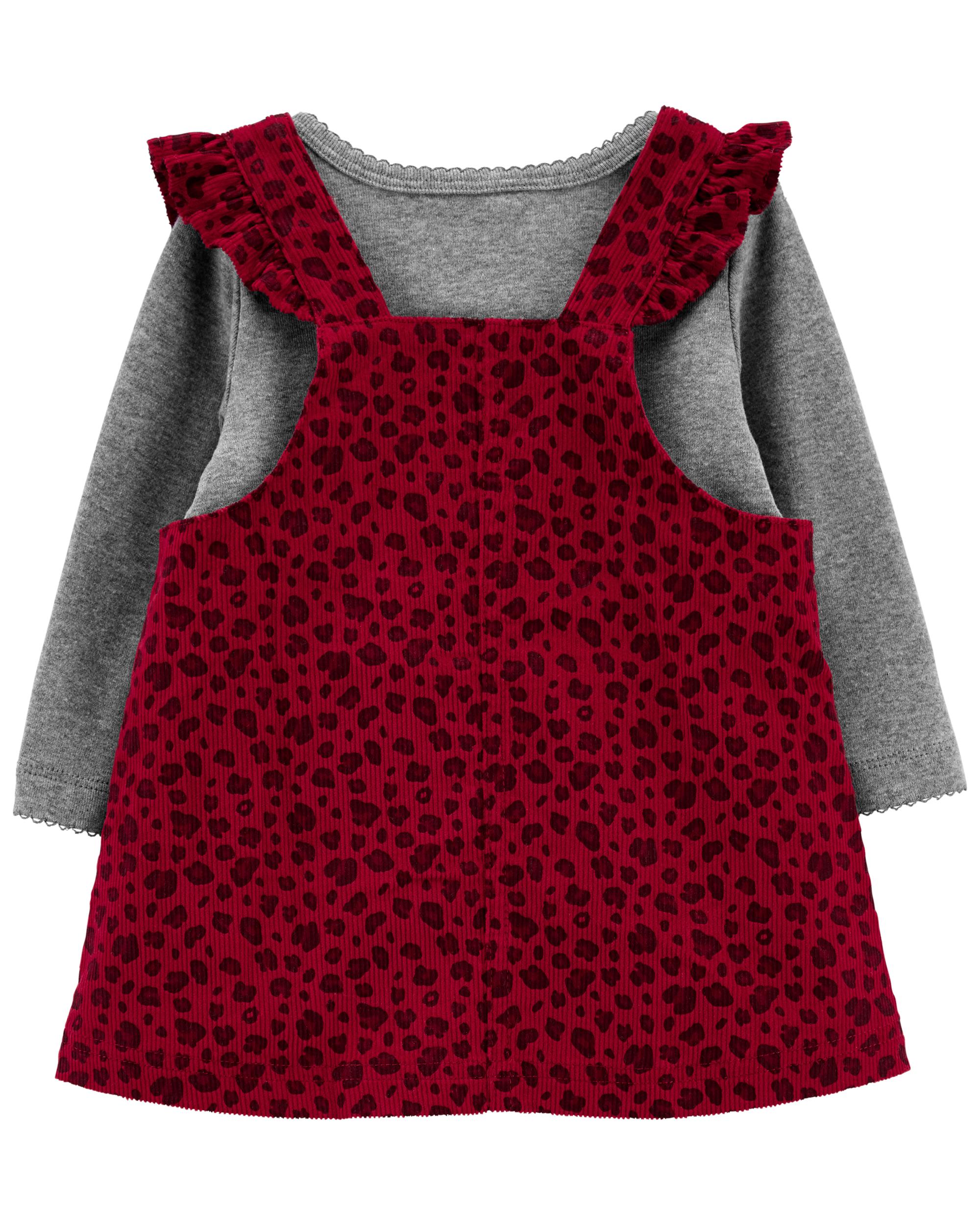 3-Piece Leopard Tee & Jumper Set, NB - Image 2