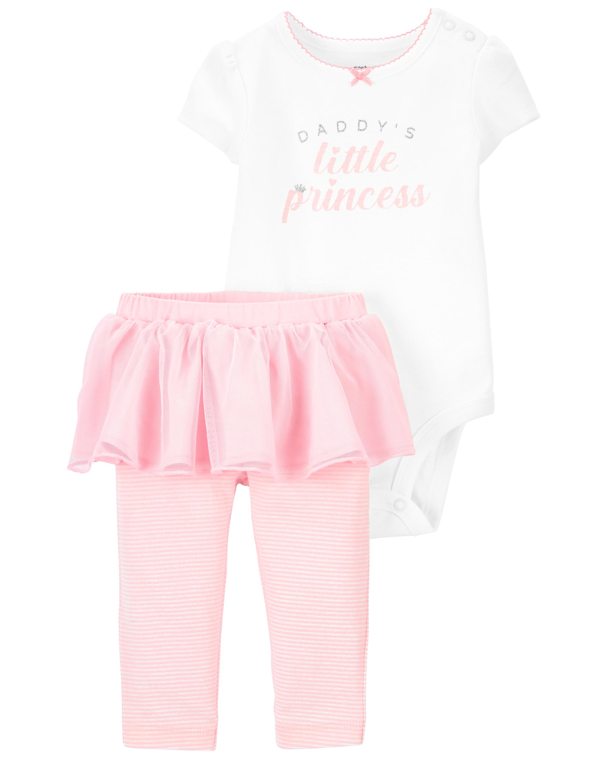 2-Piece Princess Bodysuit & Tutu Pant Set,18M
