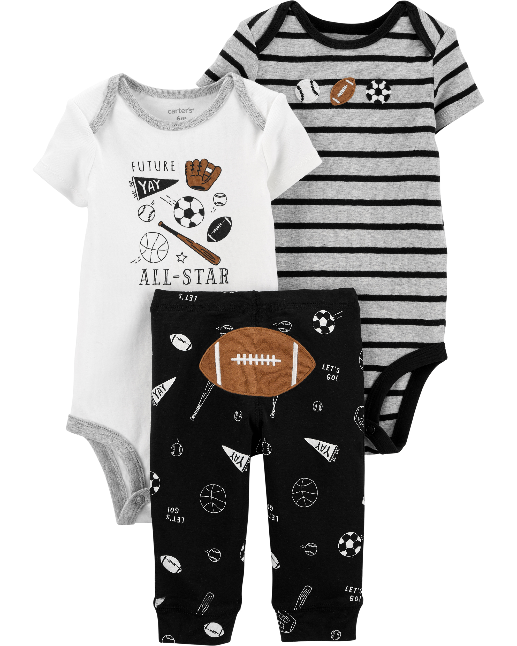 3-Piece Football Little Character Set, 9M