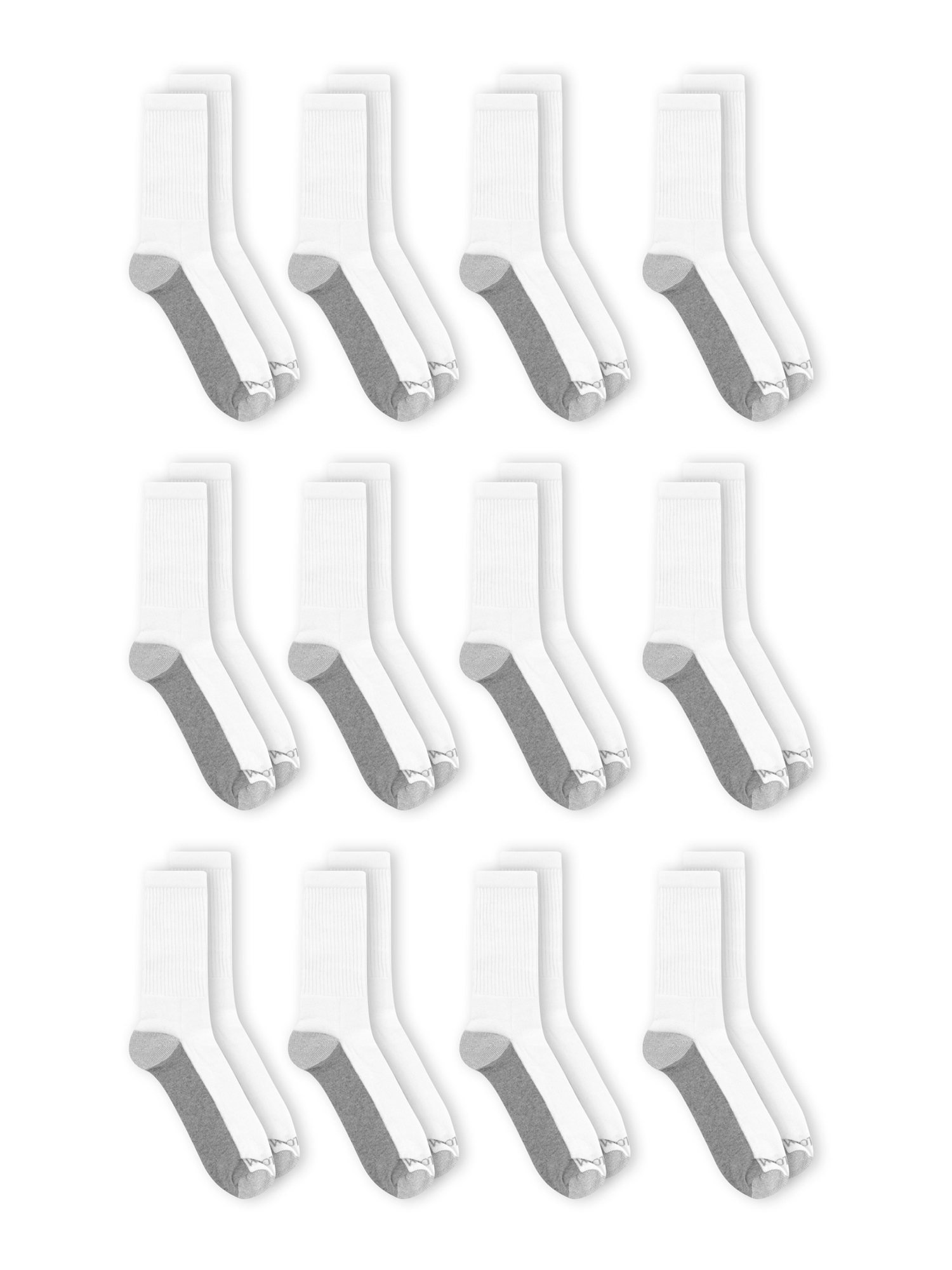 Fruit of the Loom Men's Dual Defense Cushioned Crew Socks, 12 Pack size 6-12 - Image 2