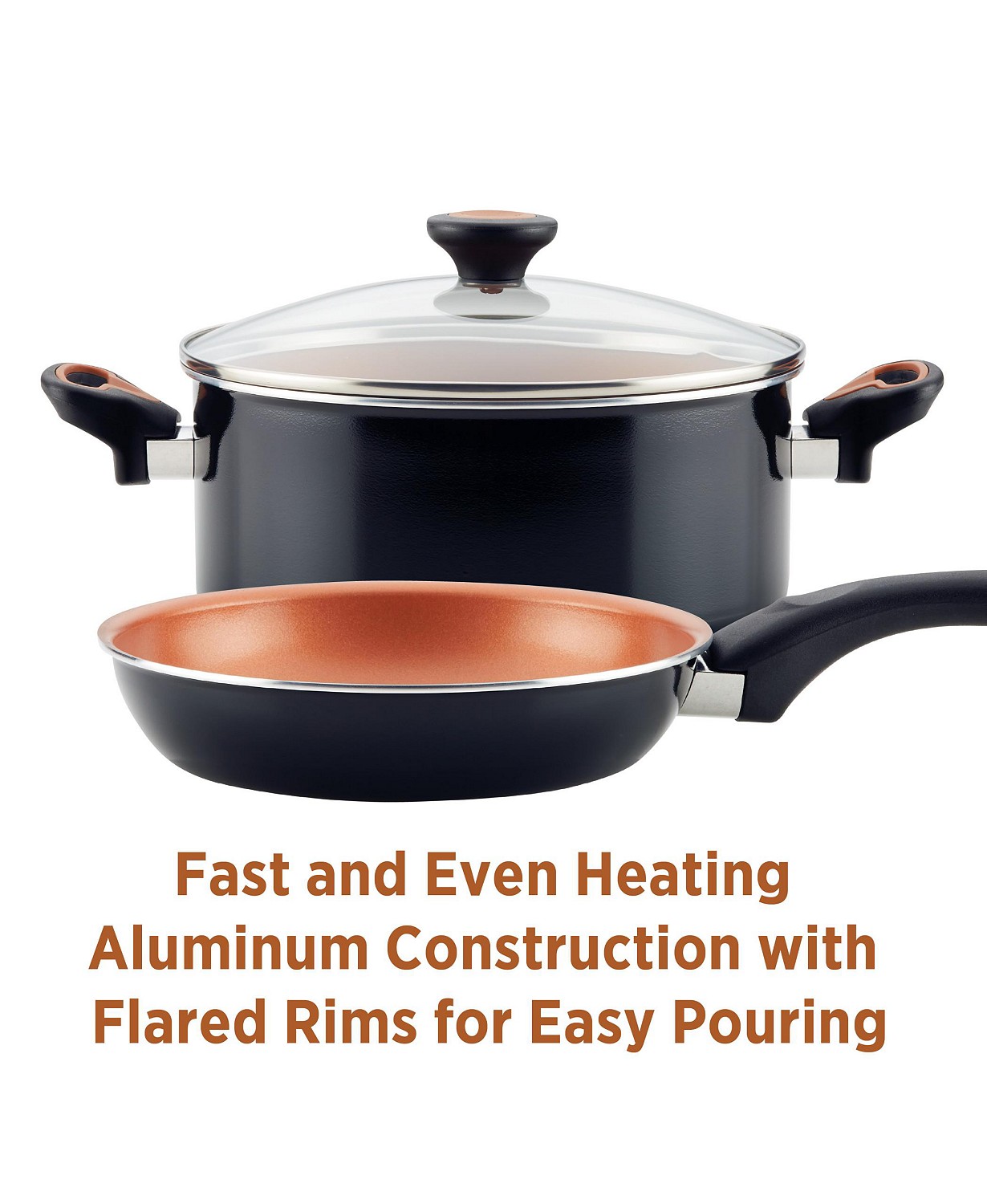 Farberware Glide Copper Ceramic 12-pc. Cookware Set - Image 3