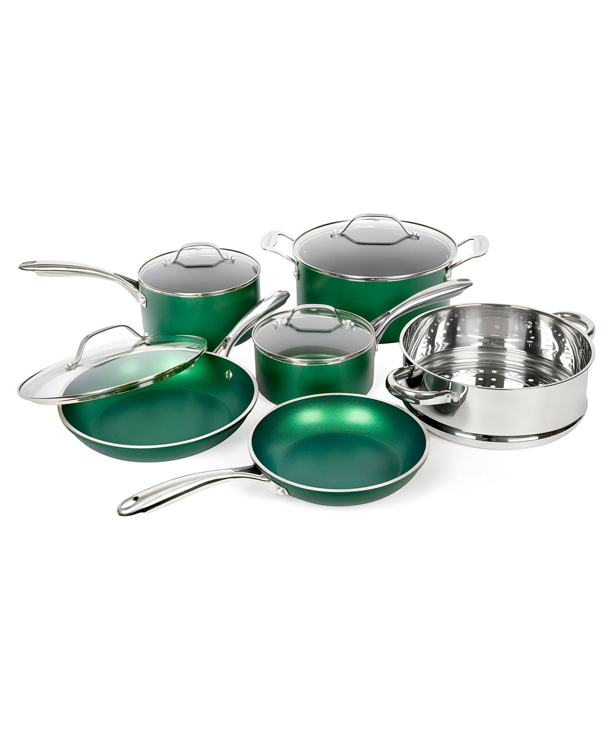 Grinite Stone Diamond 10-Piece Nonstick Diamond Infused Cookware Set