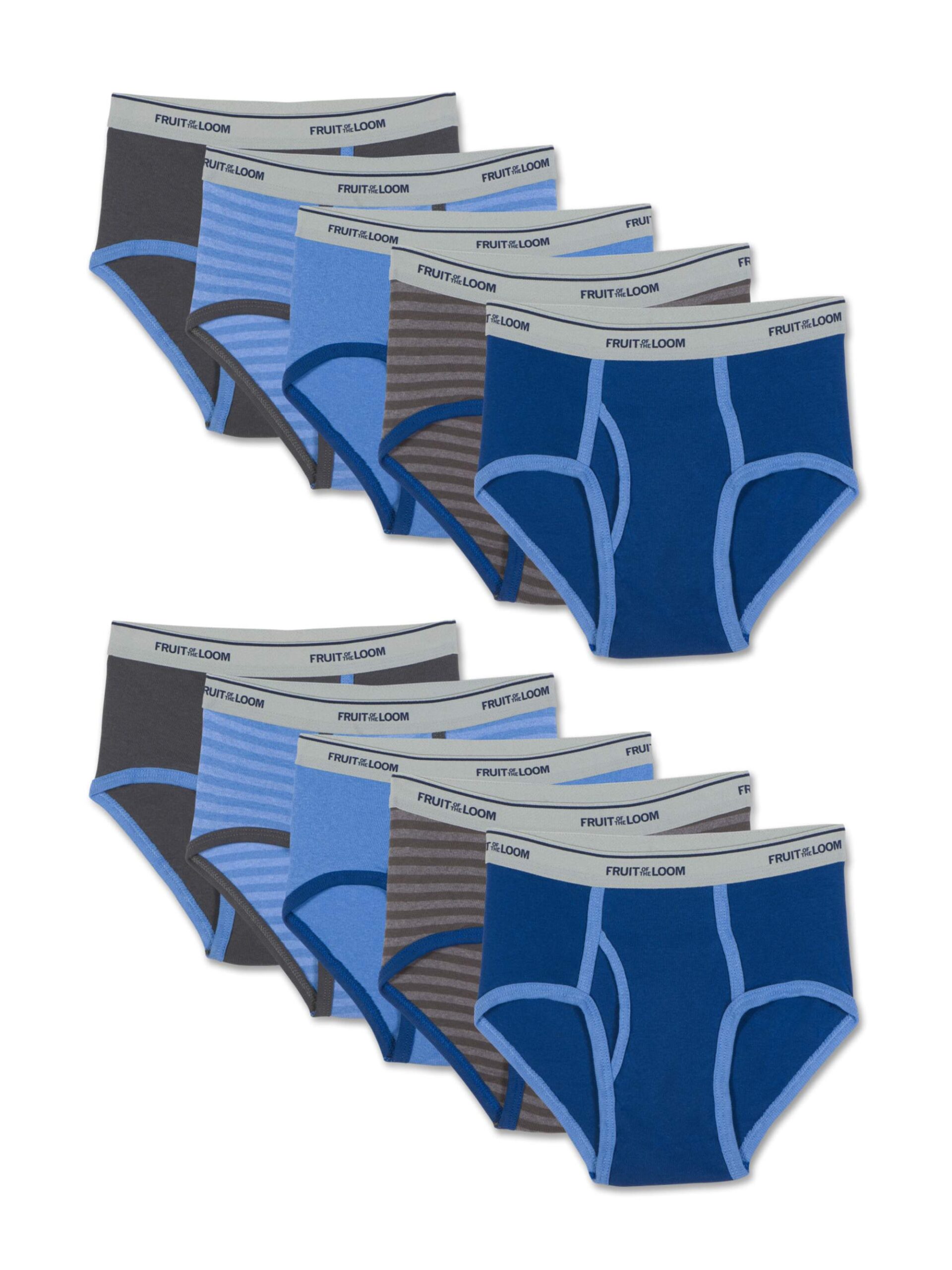 Fruit of the Loom Assorted Fashion Briefs, M, Pack of 10
