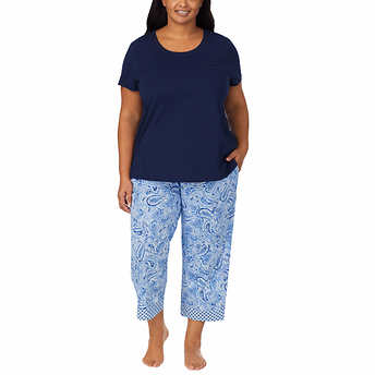 Carole Hochman Ladies' 4-piece Pajama Set, Blue, XX-Large - Image 2