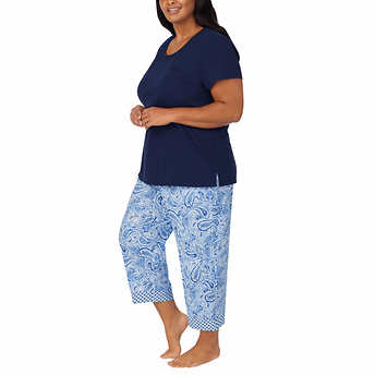 Carole Hochman Ladies' 4-piece Pajama Set, Blue, XX-Large - Image 3