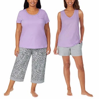 Carole Hochman Ladies' 4-piece Pajama Set, Purple, Medium