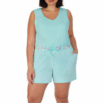 Carole Hochman Ladies' 4-piece Pajama Set, Light Blue, Large - Image 5