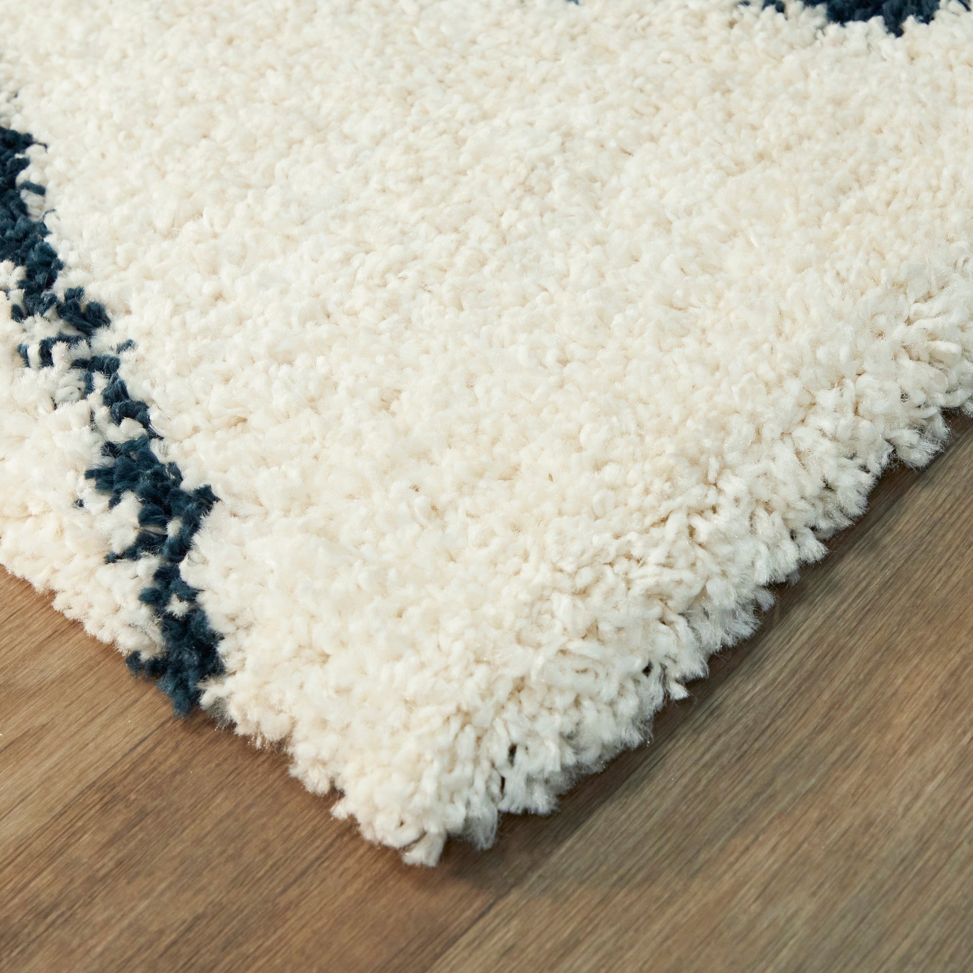 Ayden Abstract Shag Area Rug 5'3" x 7' - Navy - Image 3