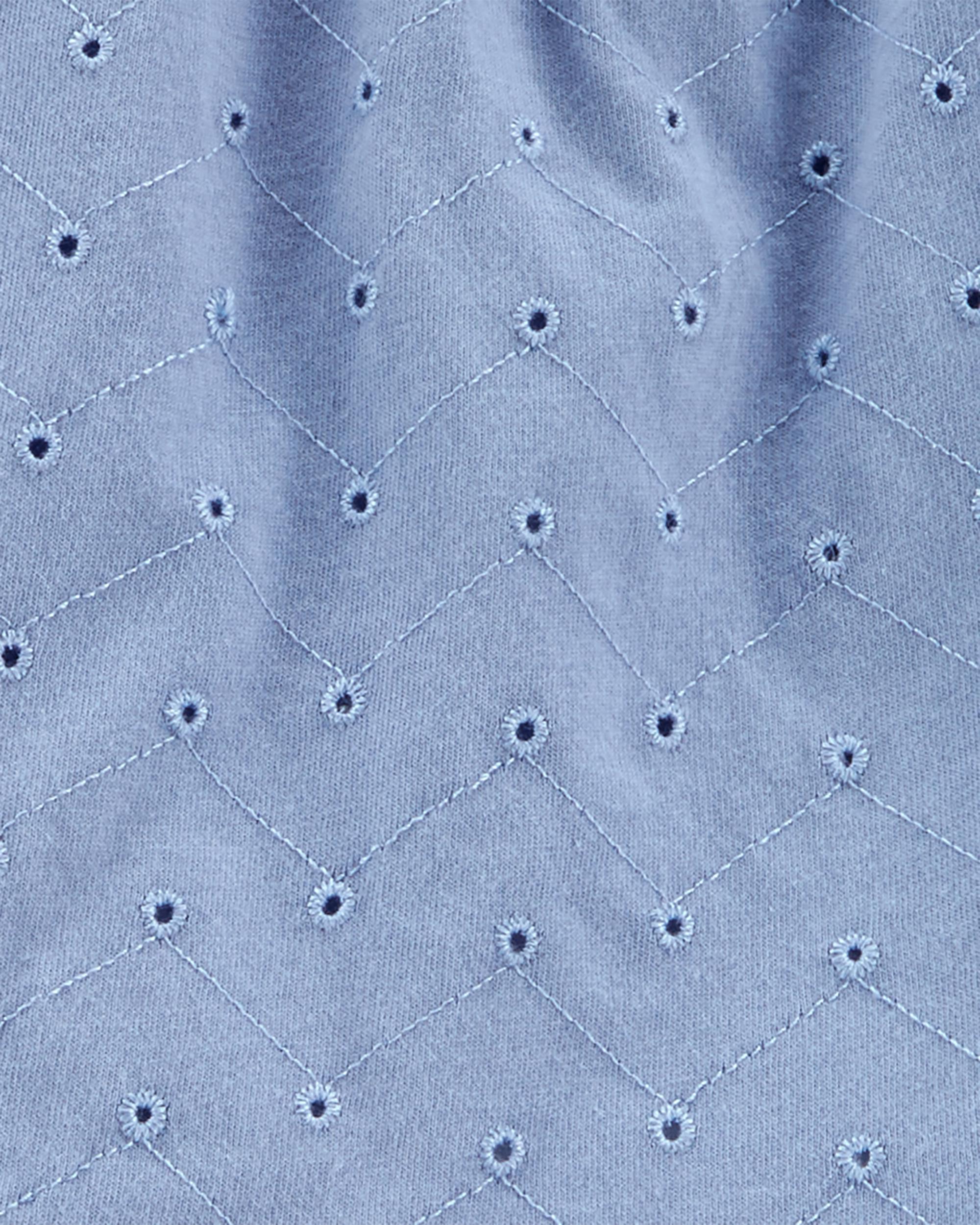 2-Piece Chambray Top & Linen Short Set, NB - Image 3