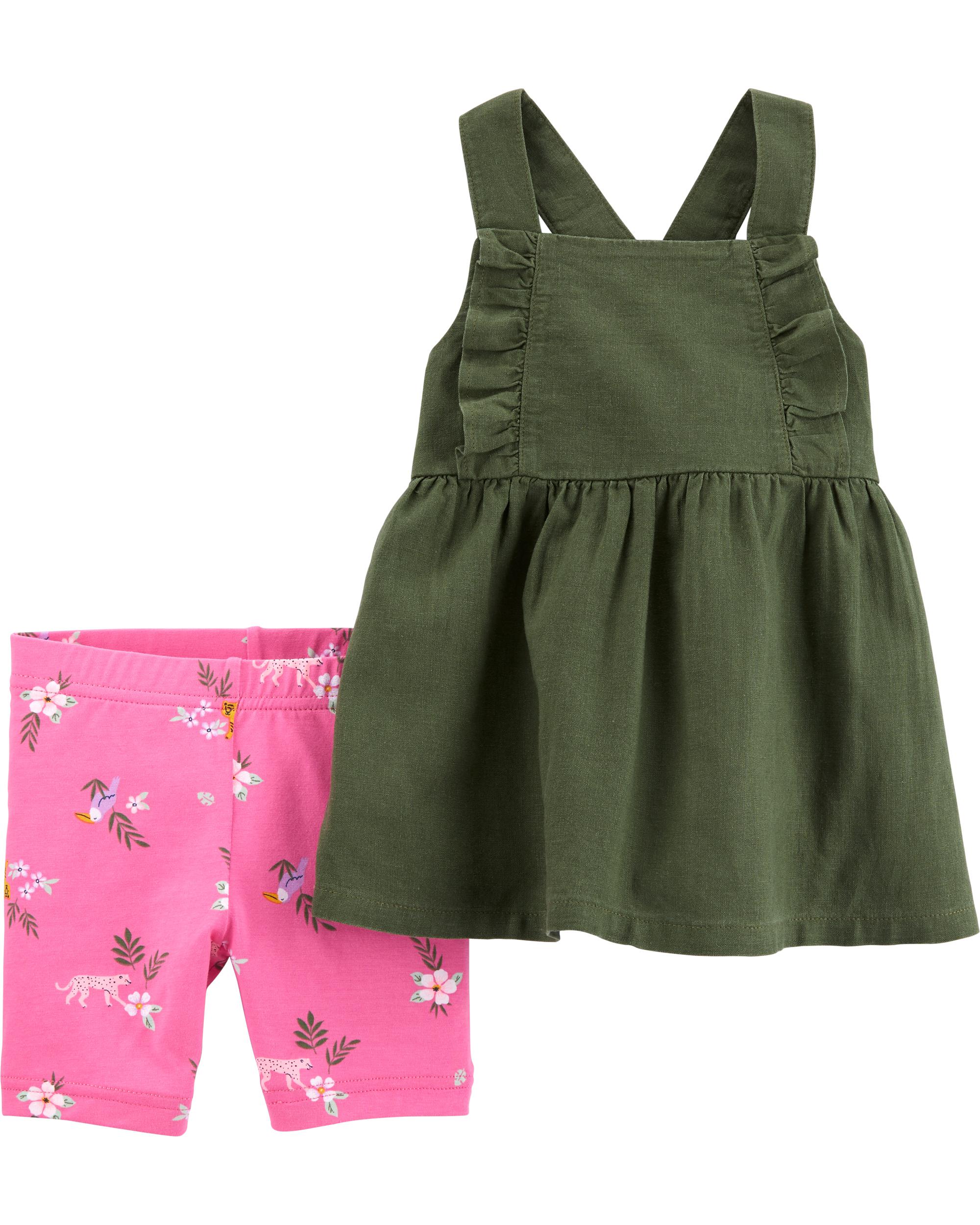 2-Piece Ruffle Tank & Floral Playground Short Set, 3M