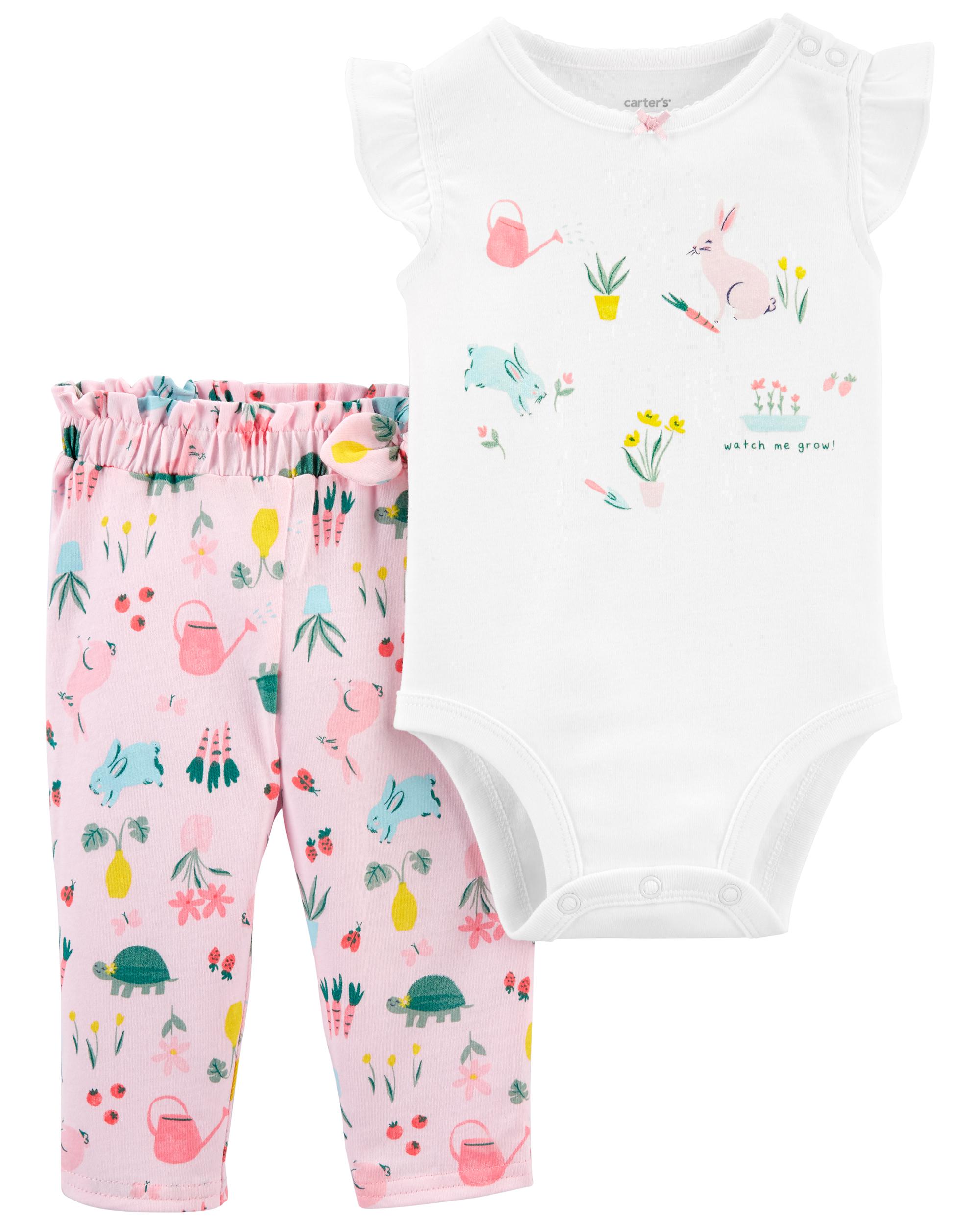 2-Piece Bunny Bodysuit Pant Set Size: 6M