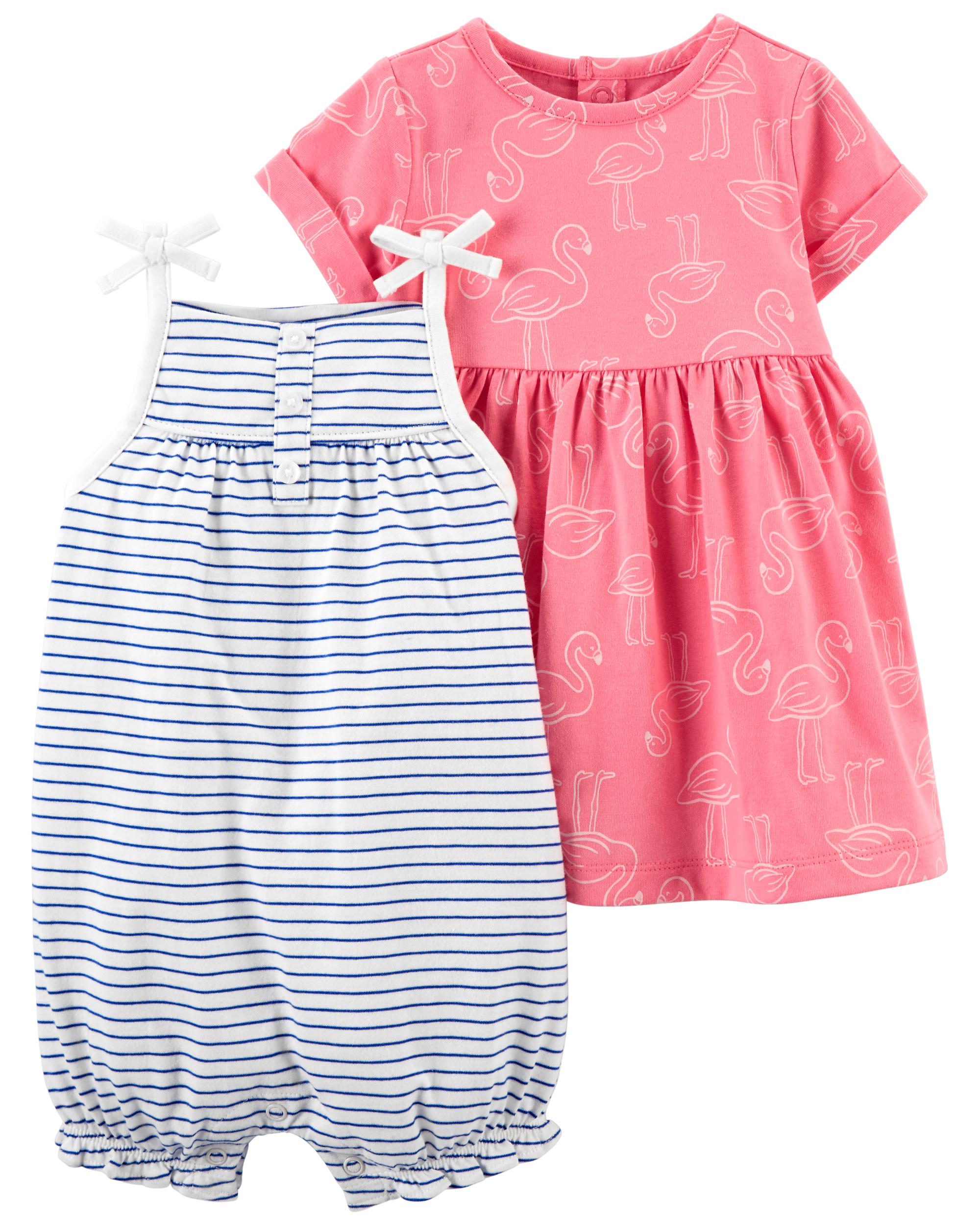 2-Pack Romper & Dress Set, 18M