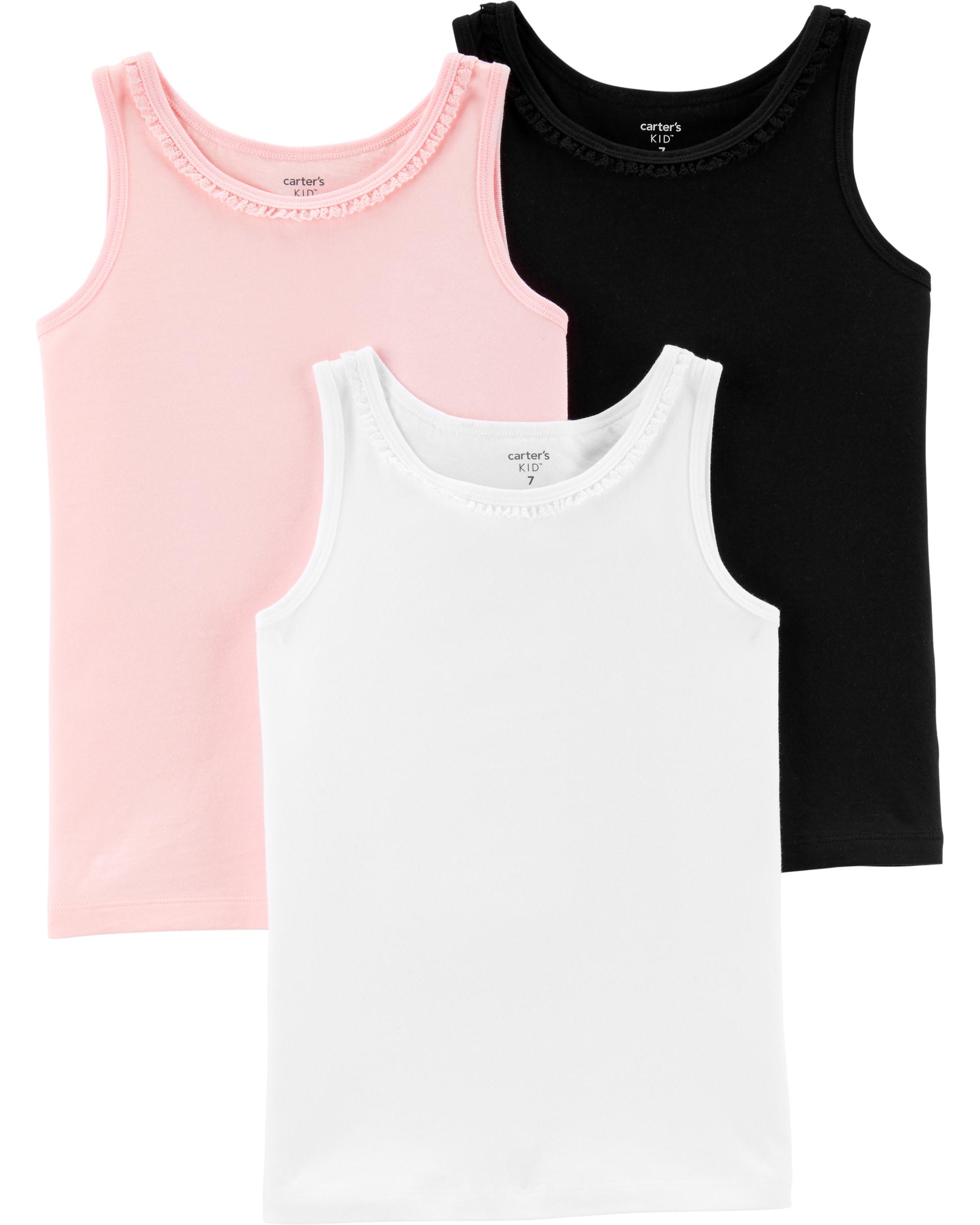 3-Pack Jersey Tanks, 14Y