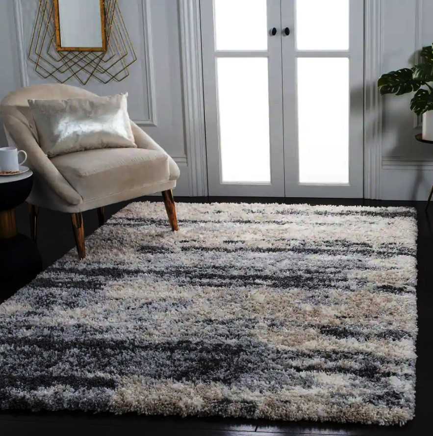 SAFAVIEH Fontana Shag Idalina Modern Abstract 2-inch Thick Rug Option:5'3" x 7'6" - Image 6