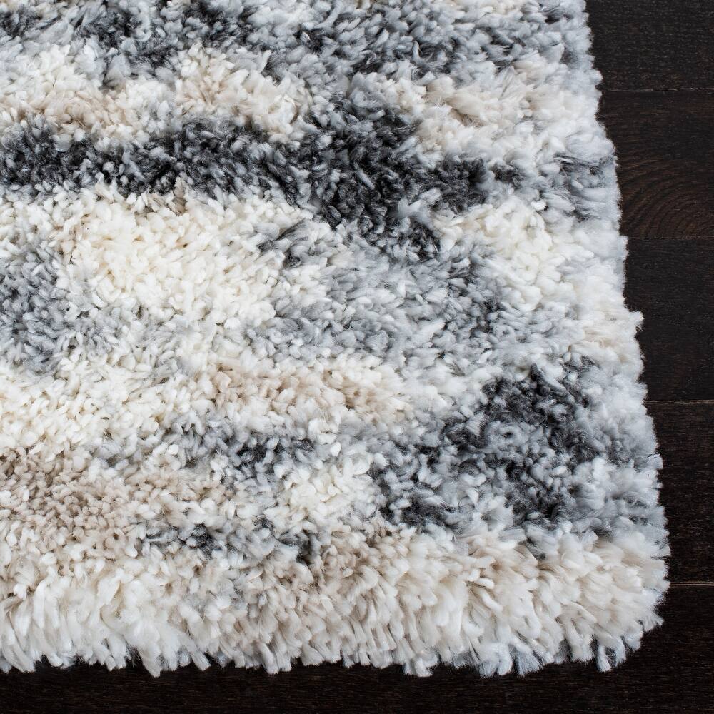 SAFAVIEH Fontana Shag Idalina Modern Abstract 2-inch Thick Rug Option:5'3" x 7'6" - Image 8