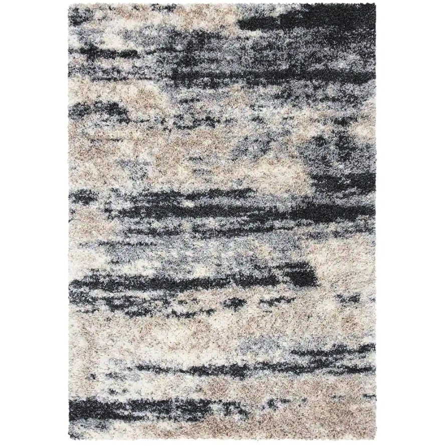 SAFAVIEH Fontana Shag Idalina Modern Abstract 2-inch Thick Rug Option:5'3" x 7'6" - Image 2