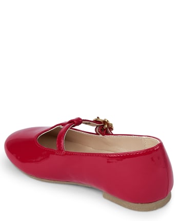 Girls Apple Ballet Flats, Youth 2 - Image 3