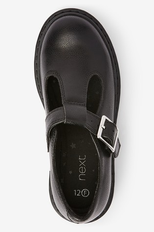 NEXT Black Chunky T-Bar Shoes - Image 2