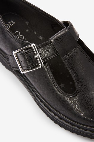 NEXT Black Chunky T-Bar Shoes - Image 3